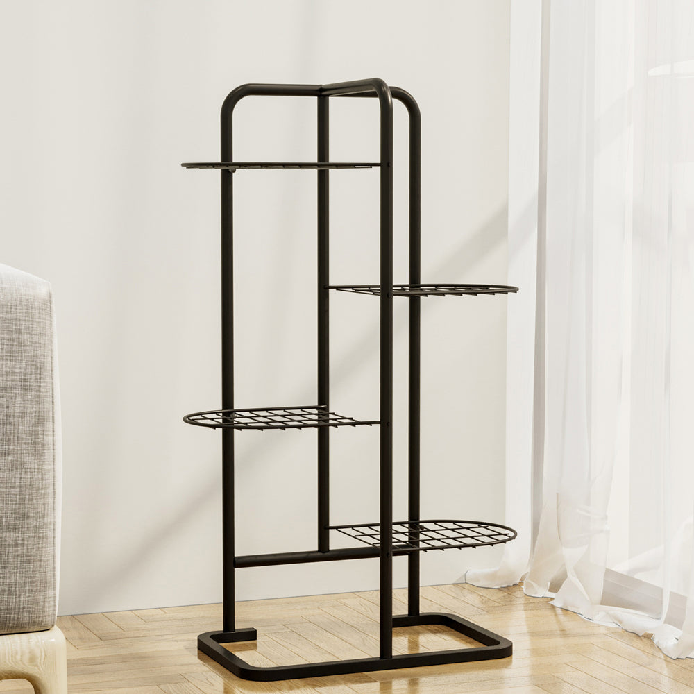Virágállvány Pedersöre 83x52x25cm fekete [en.casa] - premiumXL