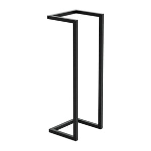 Törölközőtartó Loppa 70x25x20 cm fekete [en.casa]