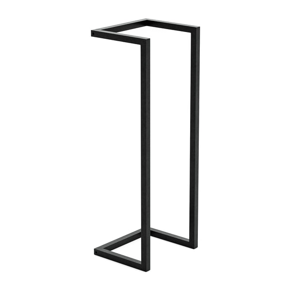 Törölközőtartó Loppa 70x25x20 cm fekete [en.casa]