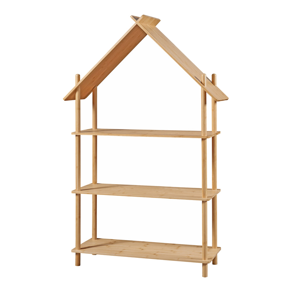 Gyerekréga Hamarøy bambusz ház formában 137x90x30cm [en.casa] - premiumXL