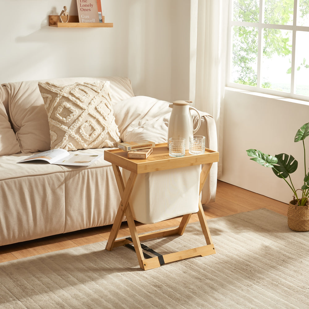 Piknikasztal Hattfjelldal 53x48x32cm bambusz [en.casa] - premiumXL