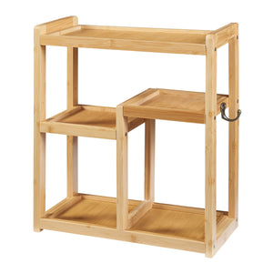 Fürdőszobai fali polc Höör 42x37x17 cm bambusz [en.casa]