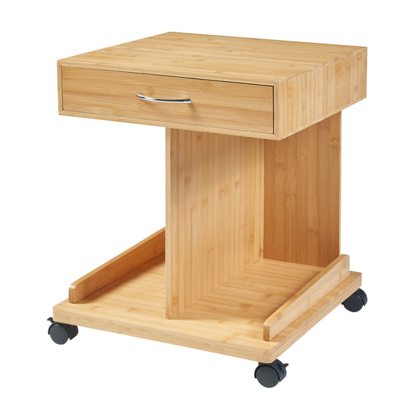 Gurulós kisasztal Jokkmokk 56,5x43x43 cm bambusz [en.casa]