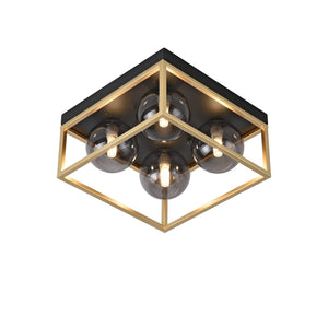 Mennyezeti lámpa Widnes fekete / aranyszínű [lux.pro]