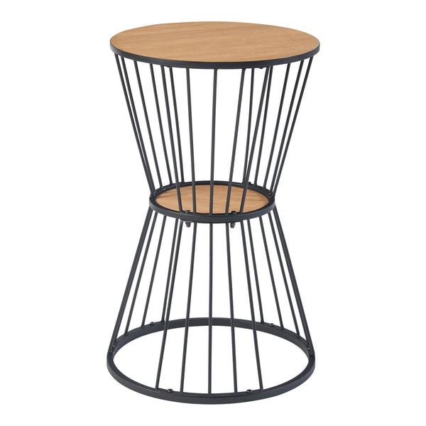 Kisasztal Fossbergom fekete/tölgyfa-hatású [en.casa]