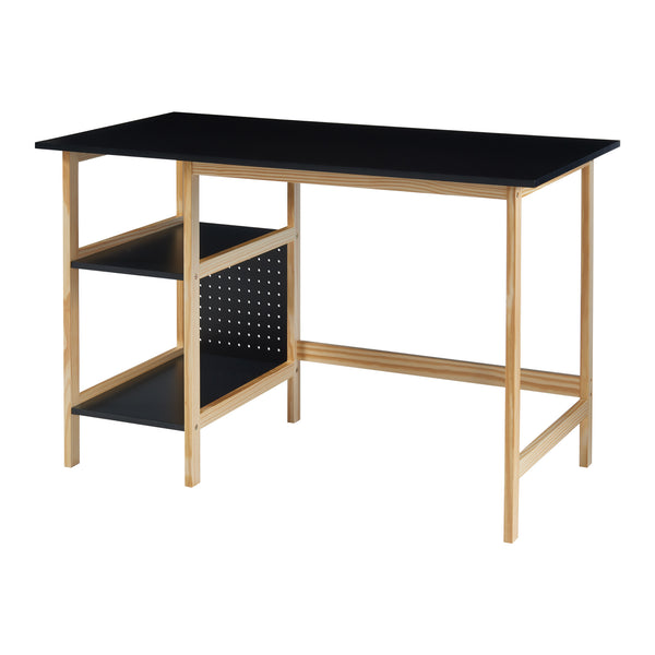 Íróasztal Dønna 120x60x75cm fekete/fahatású [en.casa]