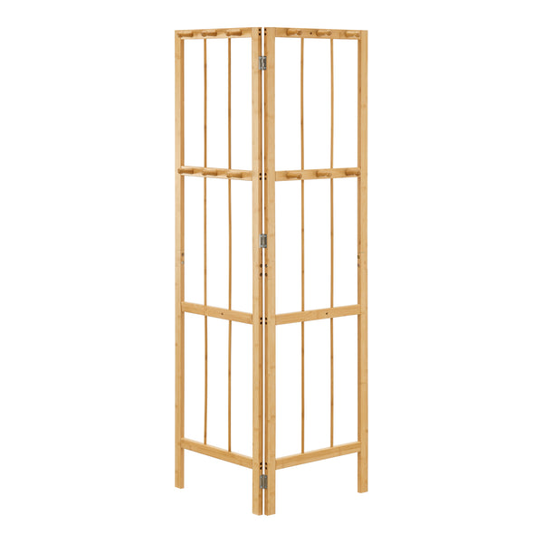 Előszoba sarokpanel Hyllestad 165,5x92x8cm bambusz [en.casa]