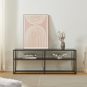 TV állvány Solund 120x30x46cm fekete [en.casa]