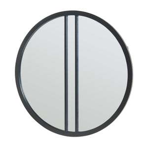 Fali tükör Suomussalmi Ø60 cm fekete [en.casa]