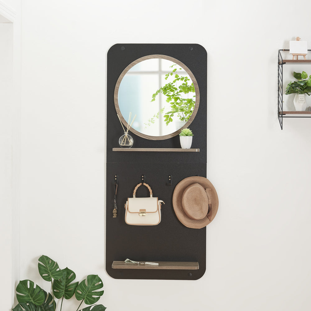 Helsinge előszobafal tükörrel 140x60x16 cm [en.casa] - premiumXL