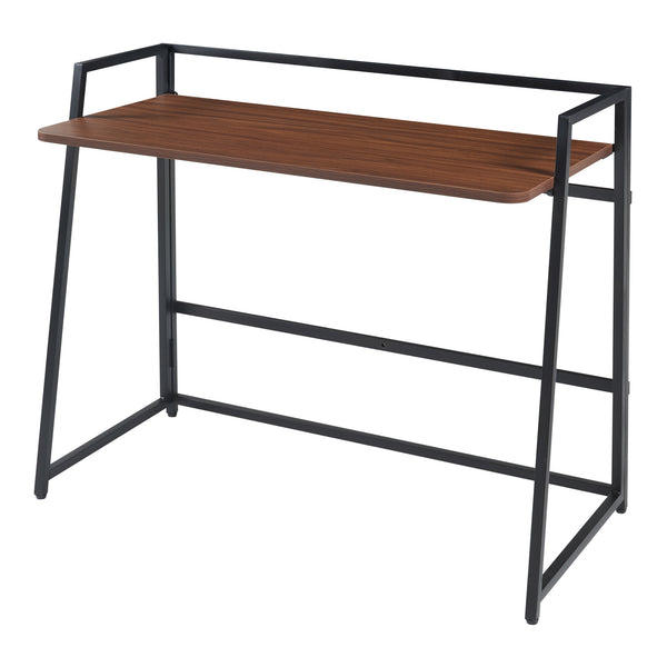 Összecsukható íróasztal Ringerike 104,5x53x85,5cm fekete/dió [en.casa]