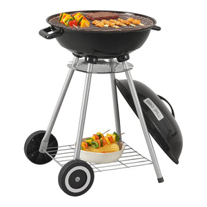 Faszenes gömbgrill Apricena 80x49x47cm fekete [casa.pro]