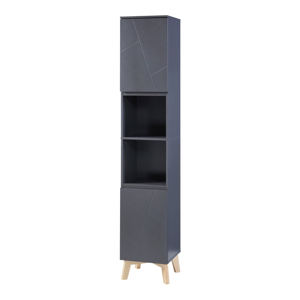 Overath magas szekrény 160x30x30cm szürke [en.casa] - premiumXL