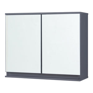 Tükrös fürdőszobaszekrény Overath 60x20x50 cm szürke [en.casa]