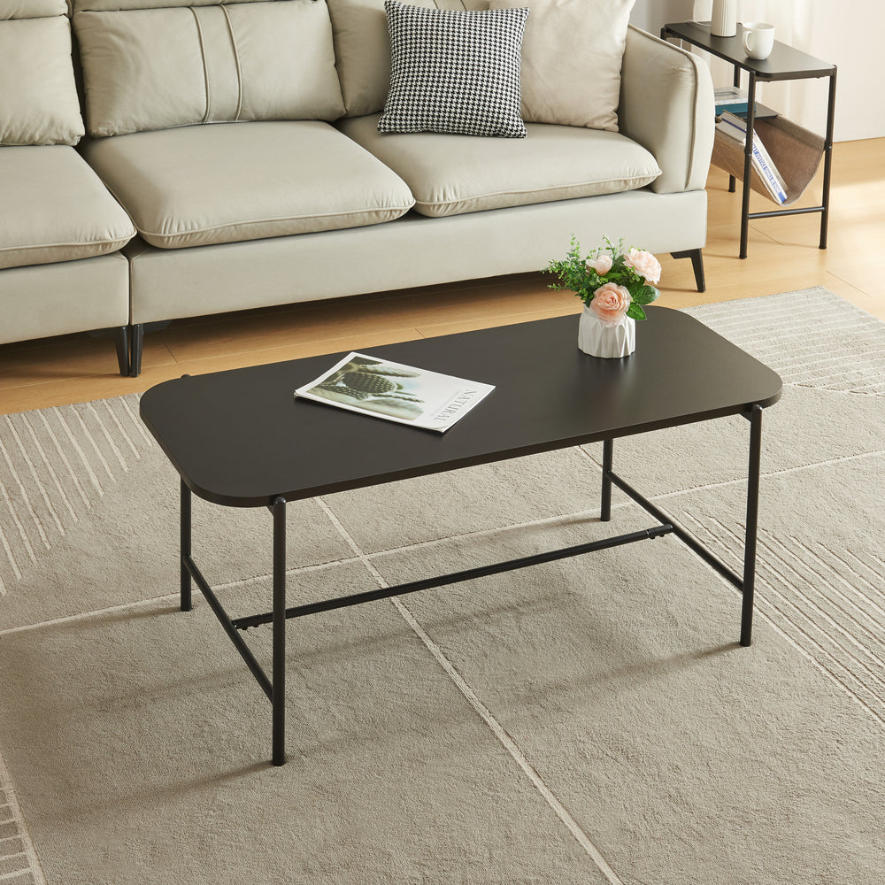 Dohányzóasztal Samnanger 110x50x45cm fekete [en.casa] - premiumXL