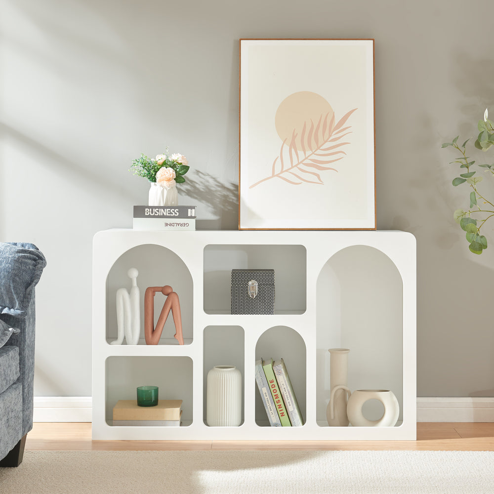 Sideboard Vågå nyitott rekeszekkel 110x30x70 cm fehér [en.casa] - premiumXL