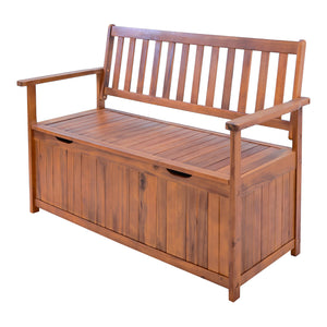 Akácfa kerti pad tárolóval Avezzano 30x60x88cm FSC® tanúsítvánnyal [en.casa]