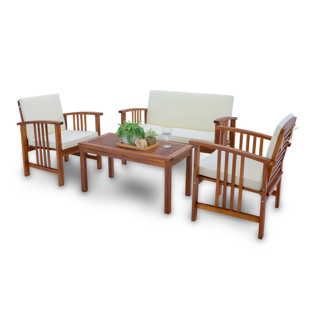 Kerti bútor szett Brissogne 4 részes akácfa FSC® - tanúsítvánnyal [en.casa] - premiumXL