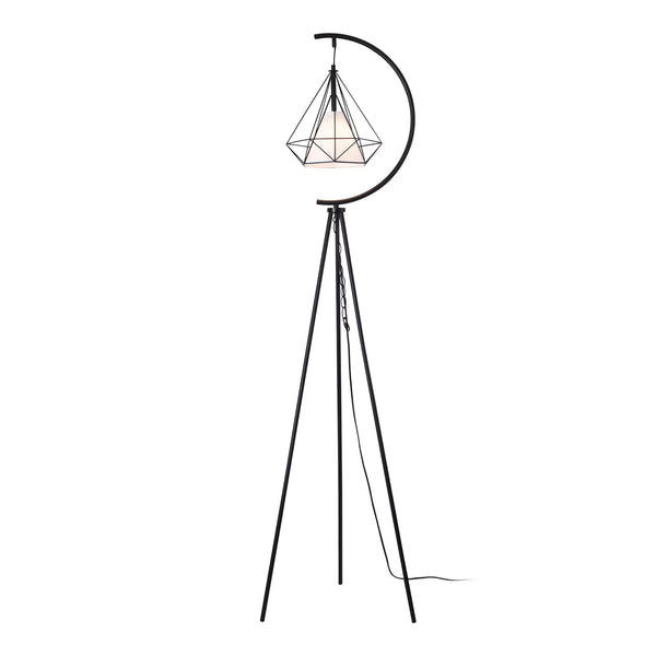 Állólámpa Austell fém 171cm fekete/fehér [lux.pro]