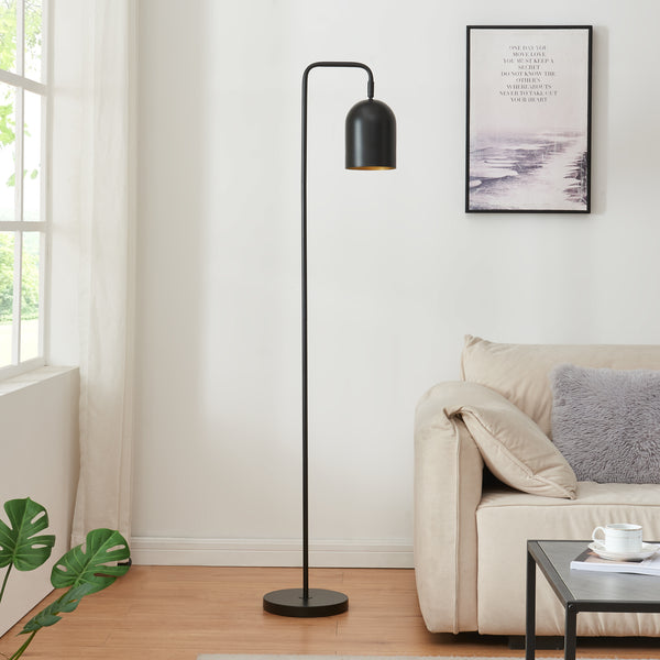 Állólámpa Barnard fém 159 cm fekete [lux.pro]