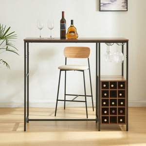 Bárasztal Trøndelag 120x40x105 cm bortartóval 15 palacknak [en.casa]