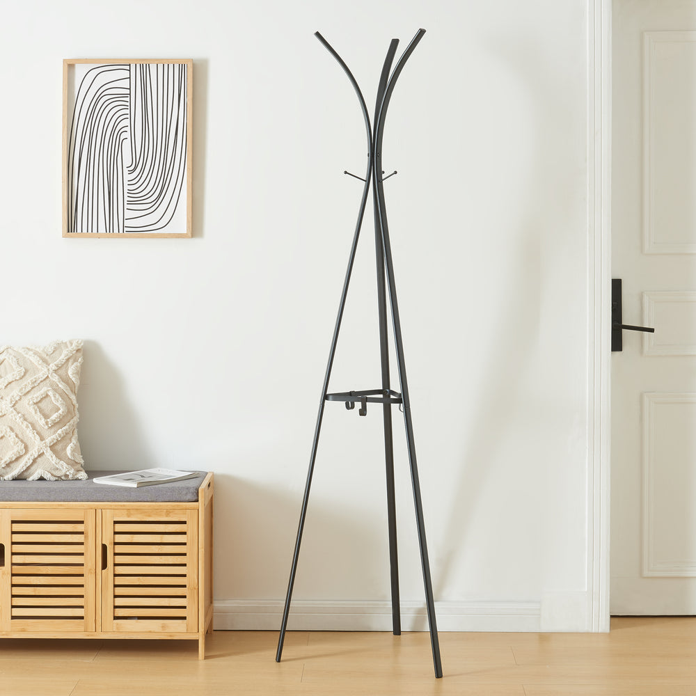 Ruhatartó állvány Vevelstad 181x52,5x52,5 cm acél [en.casa] - premiumXL