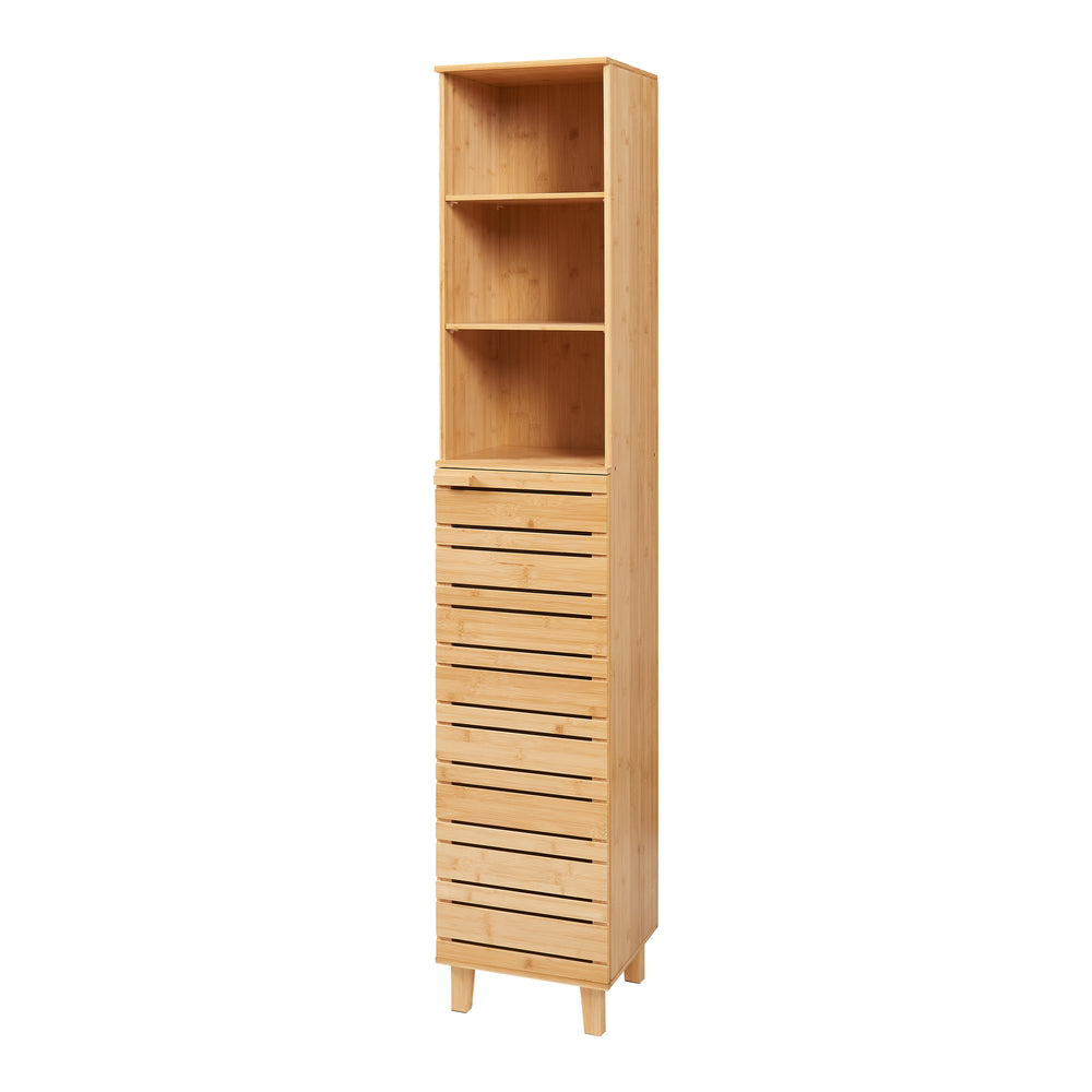 Magas szekrény Epind 180x33x30 cm bambusz [en.casa] - premiumXL