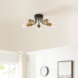 Mennyezeti lámpa Barrow fekete / aranyszínű [lux.pro]