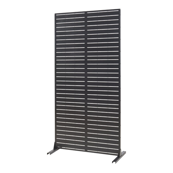Térelválasztó Trolu acél 200x100x50 cm fekete [casa.pro]