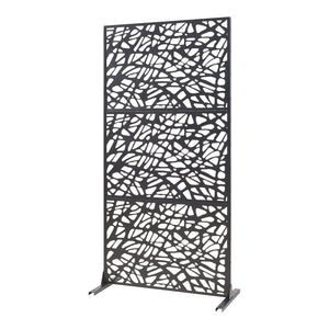 Térelválasztó Poskind acél 200x100x50 cm fekete [casa.pro]
