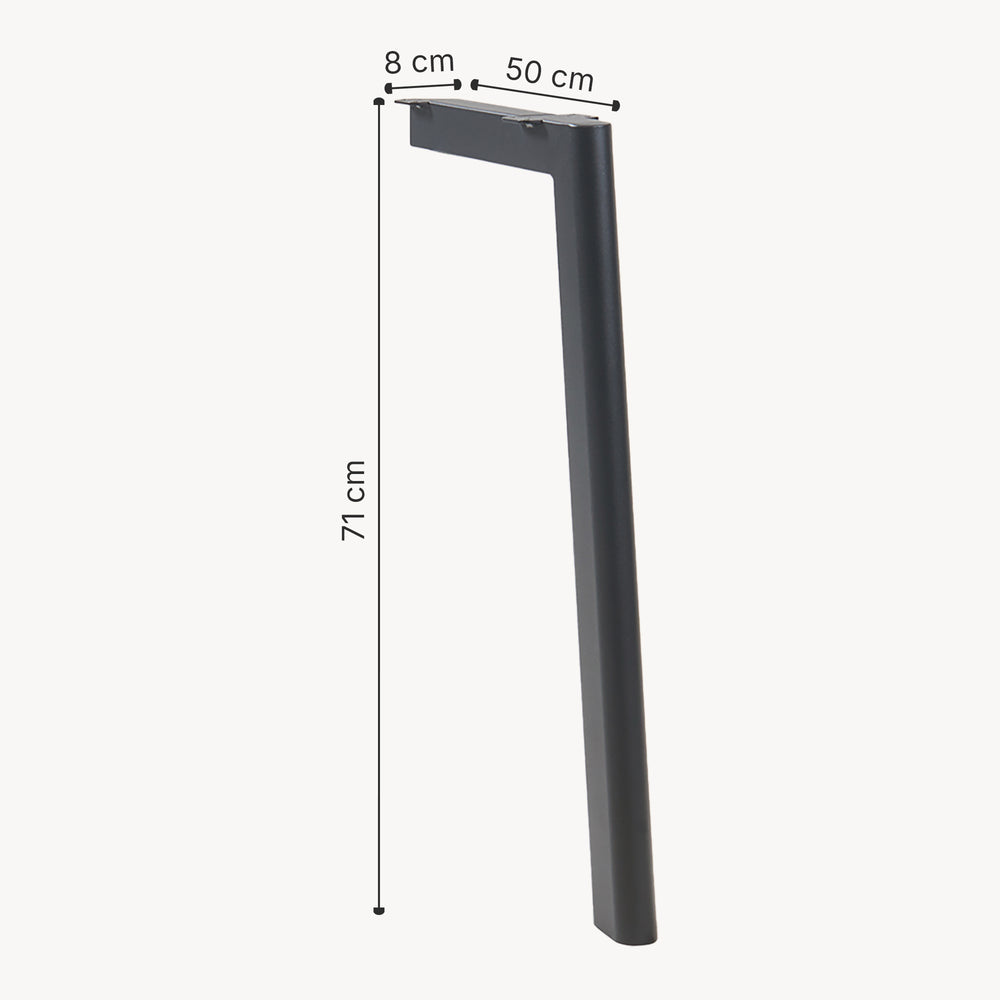 Asztallábak Hostang 4 db-os készlet 50x8x71 cm fekete [en.casa] - premiumXL
