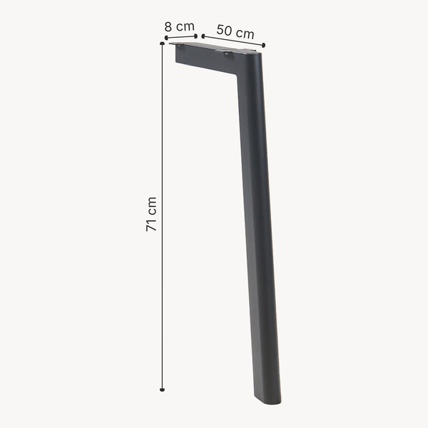 Asztallábak Hostang 4db-os szett 50x8x71 cm fekete [en.casa]