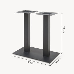 Asztalváz Vadejord acél 70x40x73 cm fekete [en.casa]