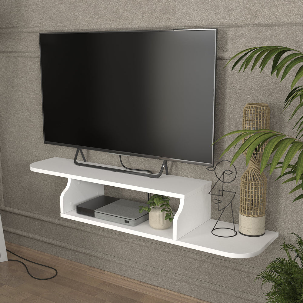 TV - fali alacsony szekrény Kershaby 120x30x19 cm fehér [en.casa] - premiumXL