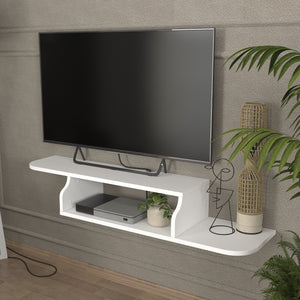 TV állvány falra Kershaby 120x30x19 cm fehér [en.casa]