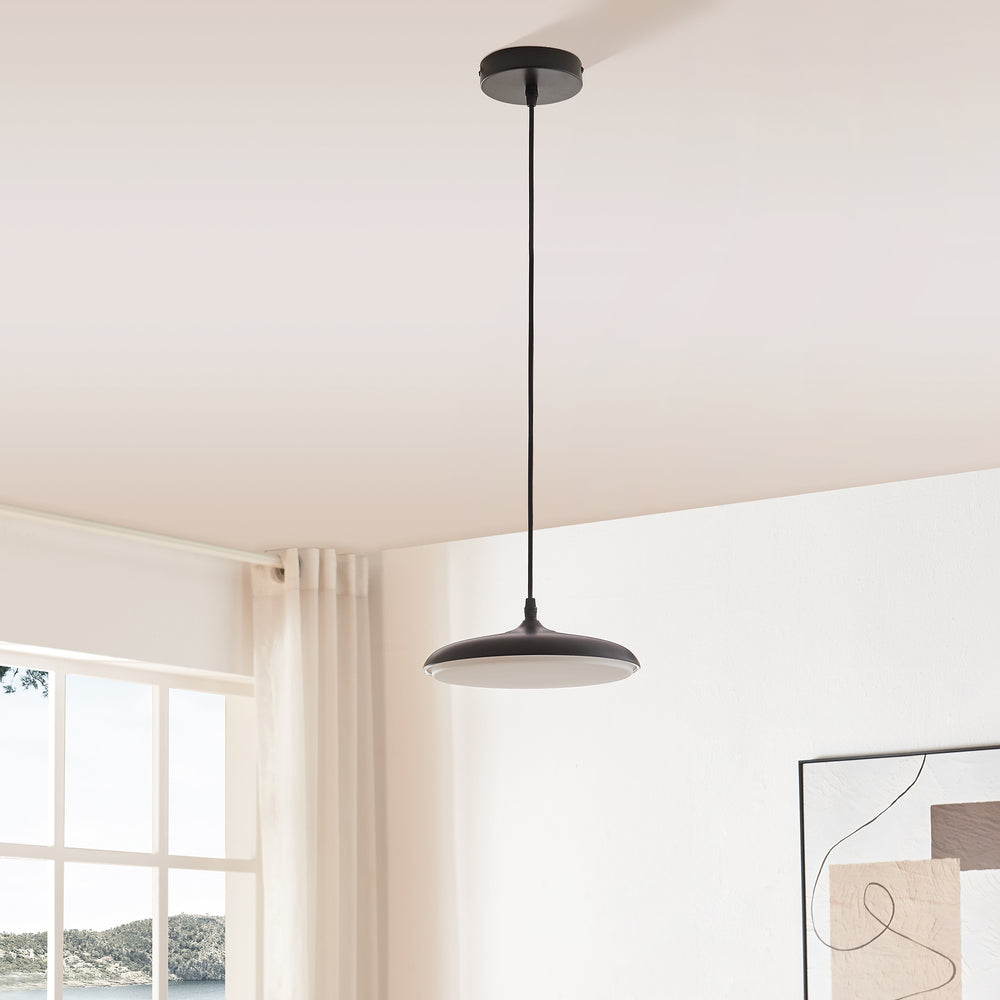 Oupilu függőlámpa beépített LED-ekkel, fém, 120x25x25 cm, fekete/fehér [lux.pro] - premiumXL
