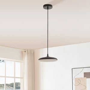 Függőlámpa Oupilu beépített LED fém 120x25x25 cm fekete/fehér [lux.pro]