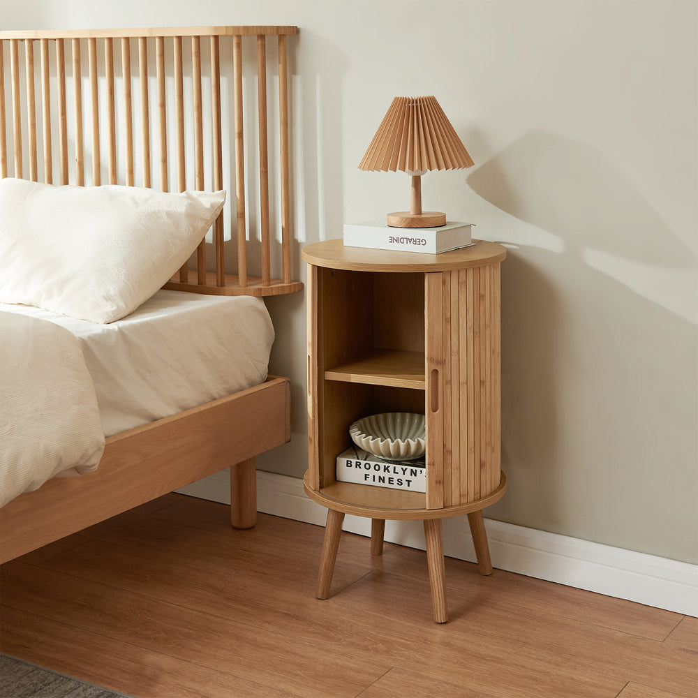 Éjjeli szekrény Nordkapp 65x40 cm bambusz [en.casa]