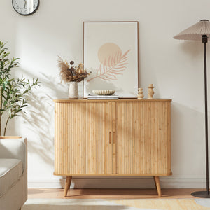 Tárolószekrény Nordkapp 100x40x80 cm bambusz [en.casa]
