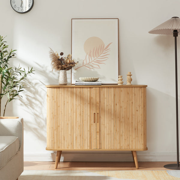 Tárolószekrény Nordkapp 100x40x80 cm bambusz [en.casa]
