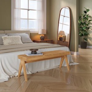 Ülőpad Lasdarvoo 120x35x45 cm bambusz natúr [en.casa]