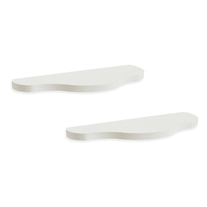 Gyerek fali polc 2db-os szett Sirlstalo 57x19x3 cm fehér [en.casa]
