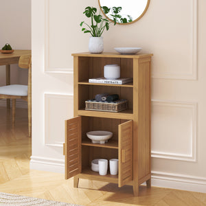 Kis szekrény Rirg 92x50x25 cm bambusz természetes [en.casa]