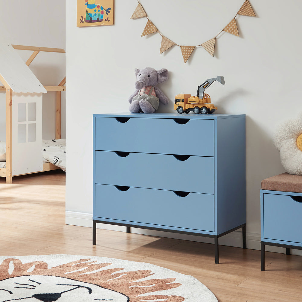 Komód Colwyn 78x80x40 cm Kék [en.casa]