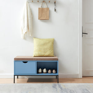 Colwyn cipősszekrény 80x40x45 cm Kék [en.casa]