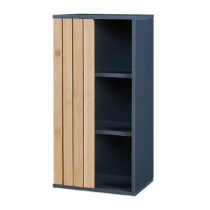 Fürdőszobai fali szekrény Svanes 60x30x20 cm sötétszürke/natúr [en.casa]