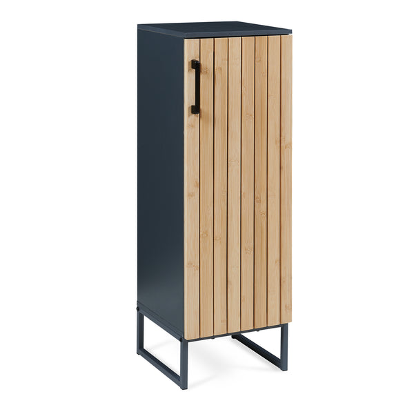 Fürdőszobai szekrény Svanes 90x30x30 cm sötétszürke/natúr [en.casa]