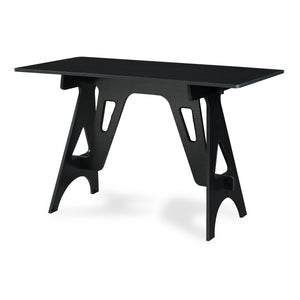 Íróasztal Bostenenna 120x60x75 cm fekete, faerezetes mintával [en.casa]