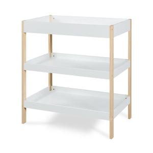 Pelenkázó asztal Oupilu 2 polccal 91x82x53 cm fehér [en.casa]