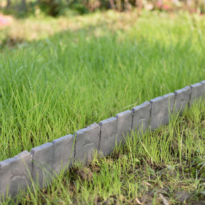 Paliszád szegély Hellín műanyag 5 variáció szürke [casa.pro] 